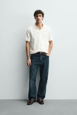 VERTICAL TEXTURED POLO SHIRT - Zara фото 8