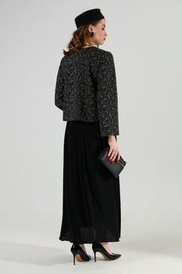 Платье NIKVA н740-22 графитовая абстракция и чёрный  фото 7