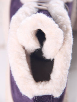 Ботинки 308.агатаw.Сливовая замша з/шерсть