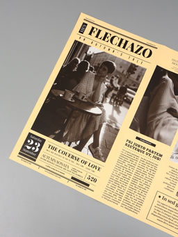 Цена за 15 шт. Пленка флористическая "Газета любви" 65мкм, 50х57 ±1см