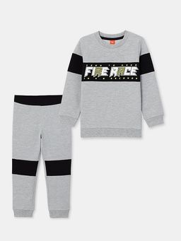 CRB wear/CSKB 90079-11-301 Комплект для мальчика (джемпер, брюки), светло-серый меланж/Ex.Cherubino