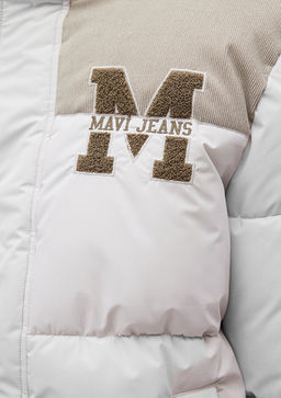 M Logo Bask?l? Gri Sisme Mont - Mavi фото 6