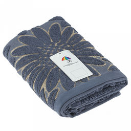 Полотенце махровое "Подсолнух" 50х90см, хлопок 100%, синий (Китай)