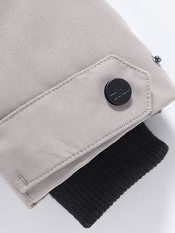 Парка зимняя подростковая для девочки с капюшоном и мехом бежевого цвета 9536B - Valianly фото 16