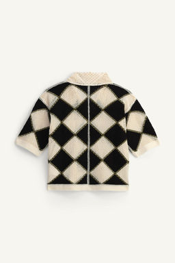 LIMITED EDITION DIAMOND KNIT SHIRT - Zara фото 7