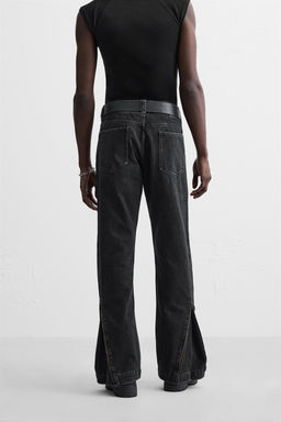 FLARE FIT JEANS WITH ZIPS - Zara фото 3