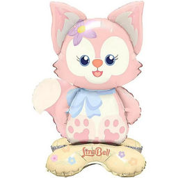 Цена за 2 шт. Воздушный шар фольгированный 23" «Лисёнок», на подставке, под воздух