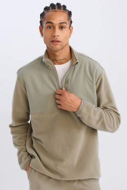 DeFactoFit Standart Fit Dik Yaka Fermuarl? Polar Sporcu Sweatshirt  фото 2