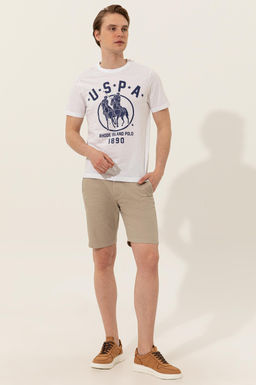 Erkek Beyaz Bisiklet Yaka Ti__rt