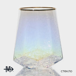 Стаканы Magistro «Дарио», 450 мл, 10×11.5 см, набор 6 шт., стекло, перламутровые