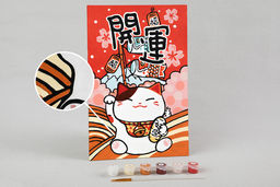 ФРЕЯ PKZ/PS-049 Набор для раскрашивания по номерам (на картоне) 30 х 20 см Манеки-неко