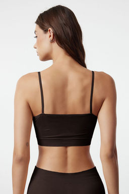 TRENDYOLMILLA Siyah Seamless/Dikissiz Balensiz Ip Ask?l? Orme Bustiyer THMAW21BS0002  фото 11