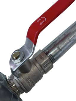 Душ летний металлический с шаровым краном (Лейка металл,соединитель пластик) ID10348