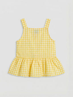 Ekose Desenli K?z ?ocuk Elbise