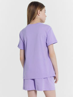 Футболка для девочек фиолетовая с печатью - Mark formelle фото 4