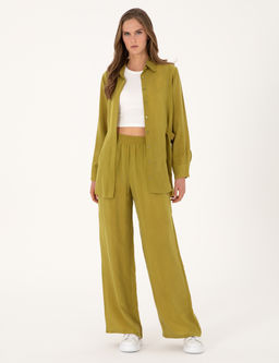 Ye_il Comfort Fit Kupro Uzun Kollu G_mlek