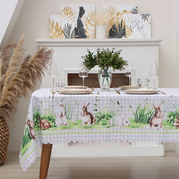 Скатерть Доляна Easter joy 145*300 см, 100% п/э