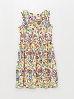 Bisiklet Yaka Desenli K?z ?ocuk Elbise - Waikiki фото 2