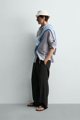 CAMISA CUADROS LIMITED EDITION / Celeste - Zara фото 4