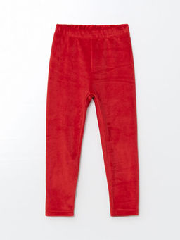 Beli Lastikli Basic Kadife K?z Bebek Pijama Alt