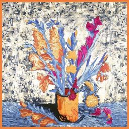 Платок "Репродукция картины Ван Гога Ваза с гладиолусами"