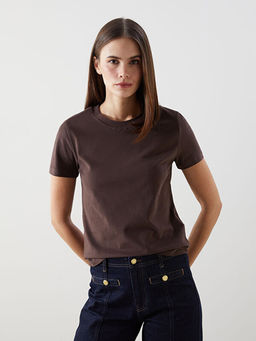 Bisiklet Yaka Nak??l? Kad?n Ti??rt