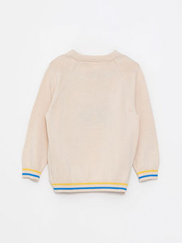 Bisiklet Yaka Uzun Kollu Desenli Erkek Bebek Triko Kazak - Waikiki фото 2