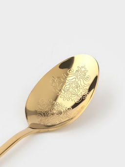 Набор столовых ложек Доляна Эмили, длина 20.5 см, 6 шт., нержавеющая сталь, золотистый фото 3