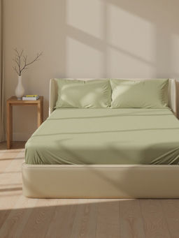 Простыня на резинке евро SL Home Modal, 200200+30 см, оливковая, модал - Sima-land home фото 4