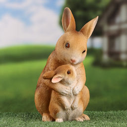 Фигурка полистоун TAKE IT EASY Зайчиха с зайчонком, 13?12?25 см