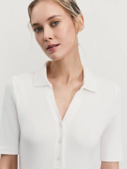 Боди в рубчик из хлопка / Zarina  фото 6