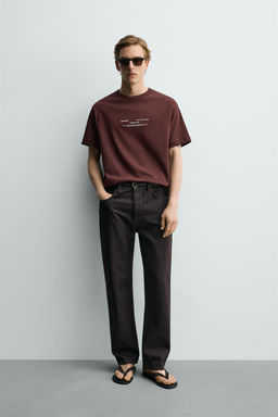 CAMISETA RELAXED FIT GR?FICO CUADRO / Burgundy