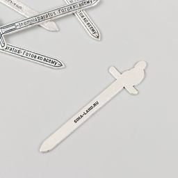 Декор металл для творчества «Меч - In omnia paratus - Готов ко всему», набор 5 шт., 6.3×1.7 см