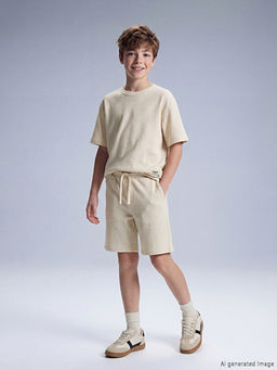 Regular Fit Erkek ?ocuk Havlu Kuma? ?ort