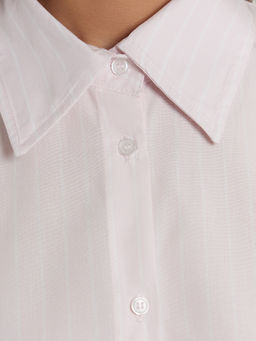 Рубашка женская розвая в полоску