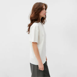 Футболка женская MINAKU OVERSIZE FIT, экрю, размер 42