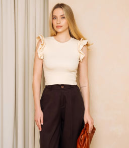 Футболка #ОКТ085006, кремовый