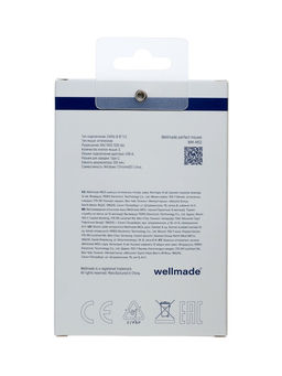 Мышь WELLMADE M03, беспроводная, оптическая, 1200 dpi, голубая