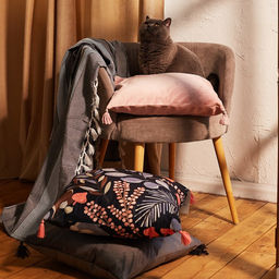 Цена за 2 шт. Наволочка декоративная с кисточками Этель «Флора», 43×43 см