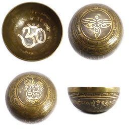 Чаша поющая OM ручная ковка 9 металлов вес от 451 до 550г d-12-13,5см h-7см ХРУПКОЕ