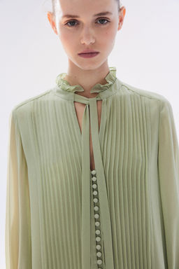 Vestido de gasa con jaretas - H&m фото 3