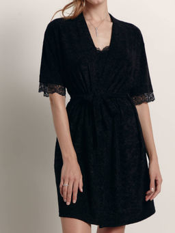 CONTE Халат с кружевом для дома INSOMNIA LHW 1437 black black