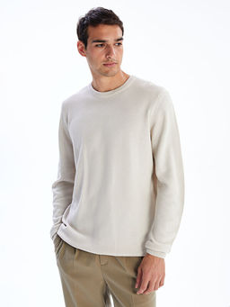 Bisiklet Yaka Kareli Erkek Triko Kazak