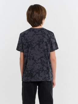 Футболка для мальчиков с принтом в стиле милитари и печатью в виде звезды