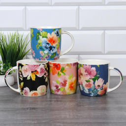 Кружка 350 мл. Цветы керамика арт. D275/276/278 (734275,734276,734278)