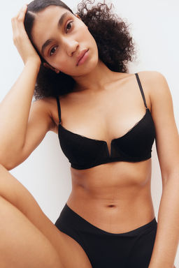 Sujetador push-up demi de encaje - H&m фото 3