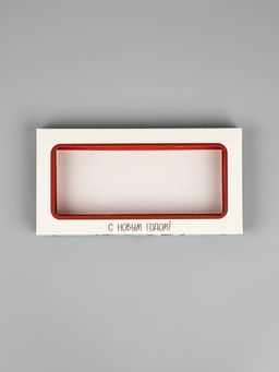 Цена за 5 шт. Коробка для шоколада С Новым годом!, с окном, 9?1.5?18 см