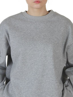 3416/3417 GRAY Костюм спортивный утепленный женский (95% хлопок, 5% эластан)