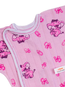 Кофточкараспашонка розовая принт слон