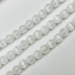 Бусины для украшений из Селенита (60 бусин) 38 см
